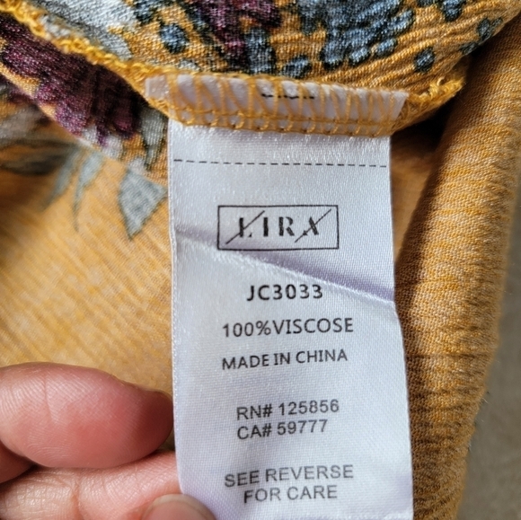 Lira Floral Flowy Boho Tunic Dress Top - Picture 10 of 11